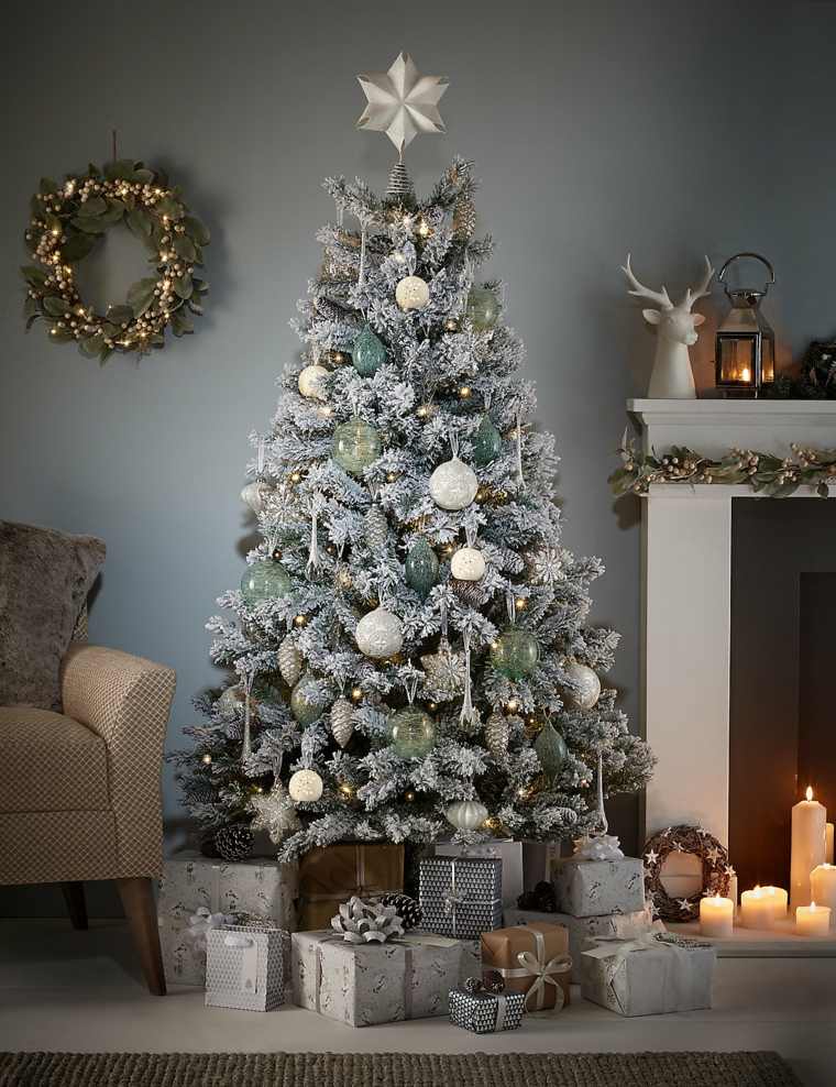 artificial christmas tree with snow effect christmas chic design