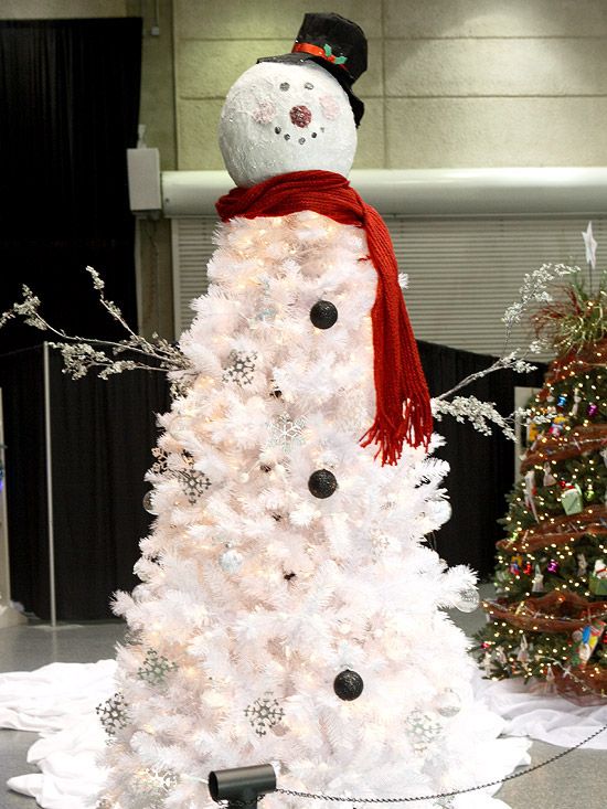 pokok Krismas asli - Snowman