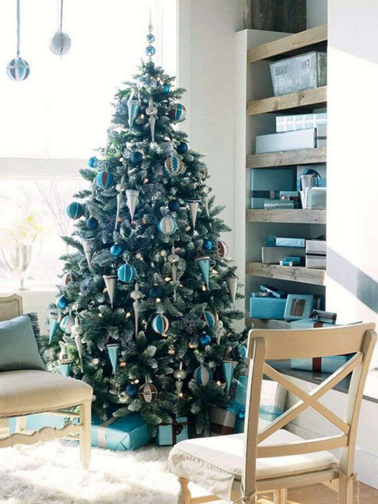 asli deco christmas tree blue