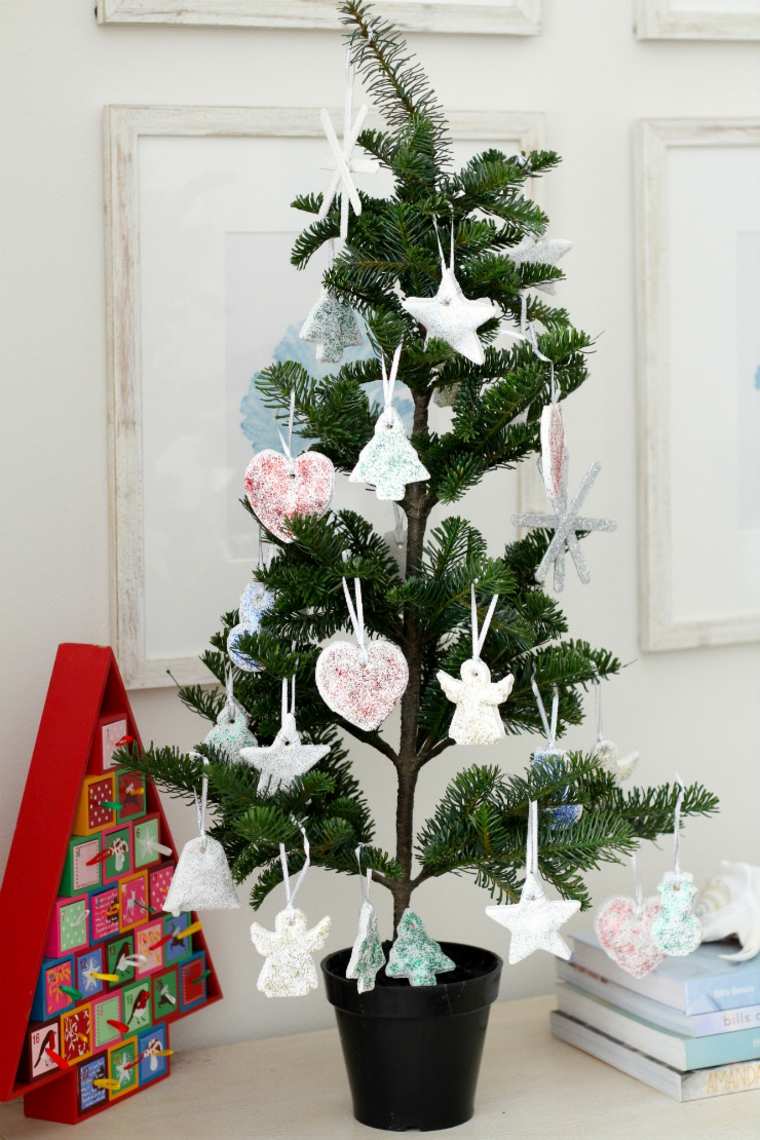 salt dough idea fir tree deco objects fimo modeling