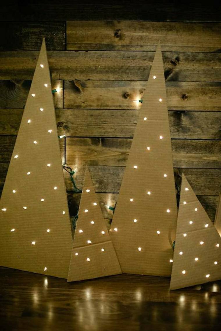 christmas decoration to make cardboard fir light garlands