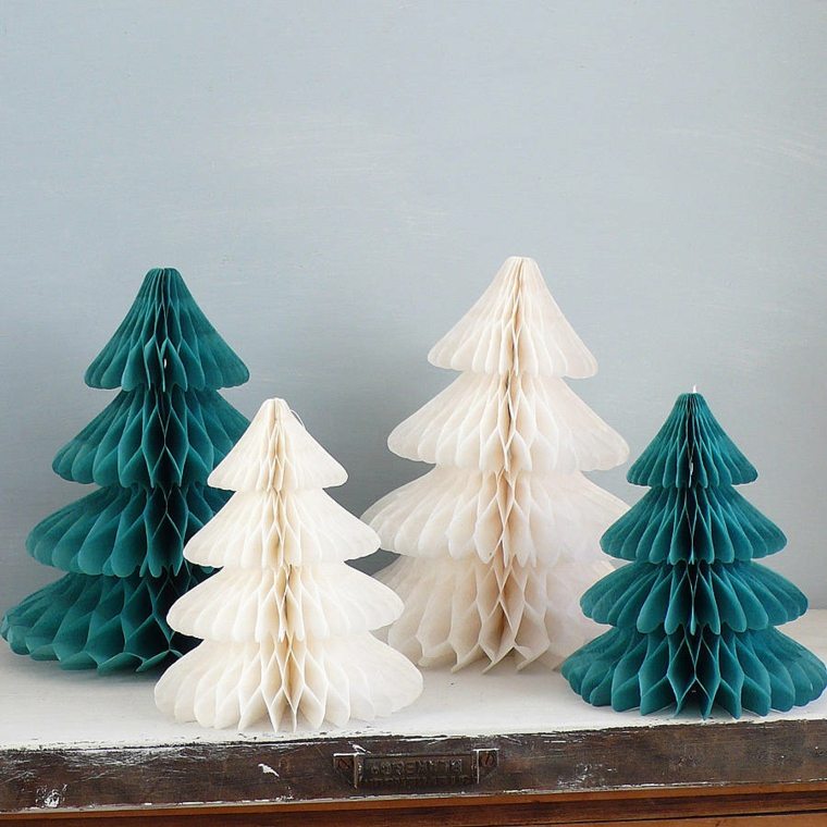 deco fir tree paper idea blue white original idea