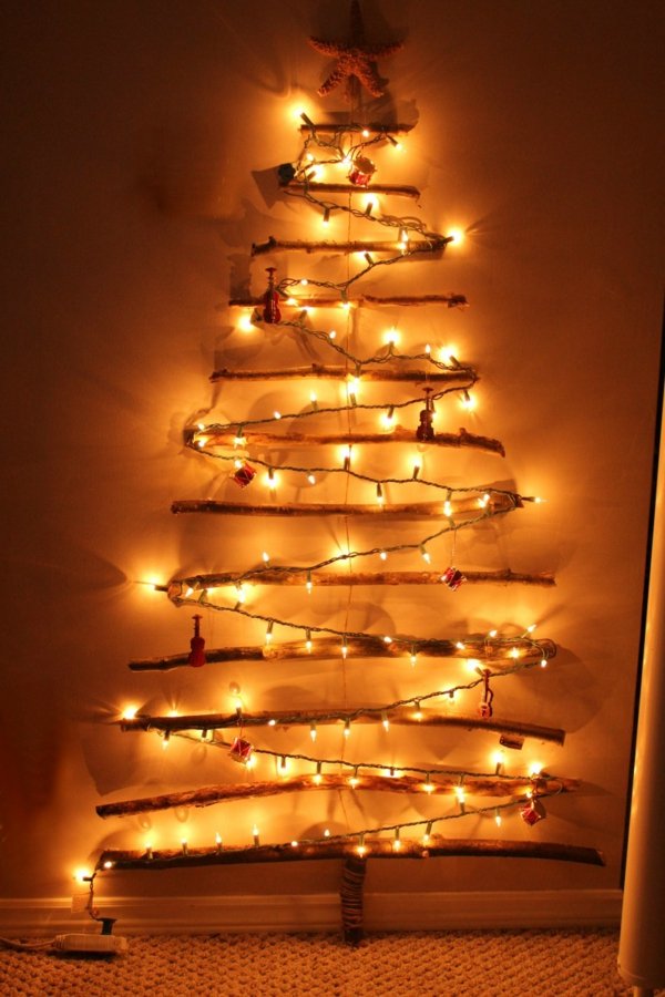 christmas tree decoration illuminated wall