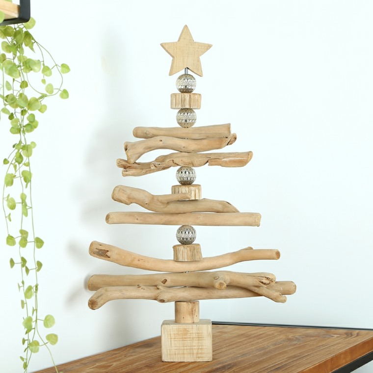 deco wood christmas idea bintang kayu asli