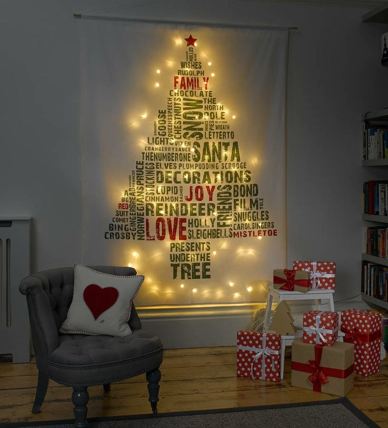 fir original idea white sign garland light deco christmas room