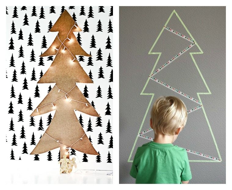 christmas trees deco idea garland light ideas