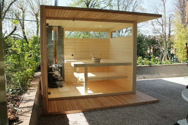 modern garden sauna