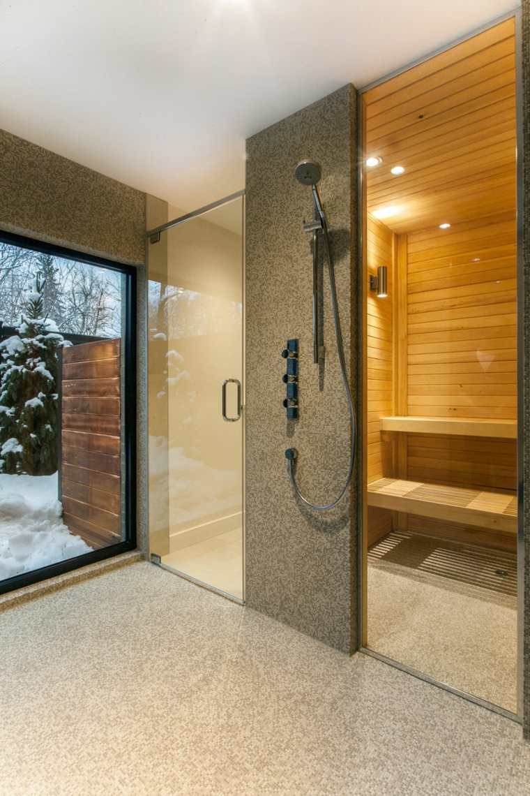 contemporary design outdoor sauna