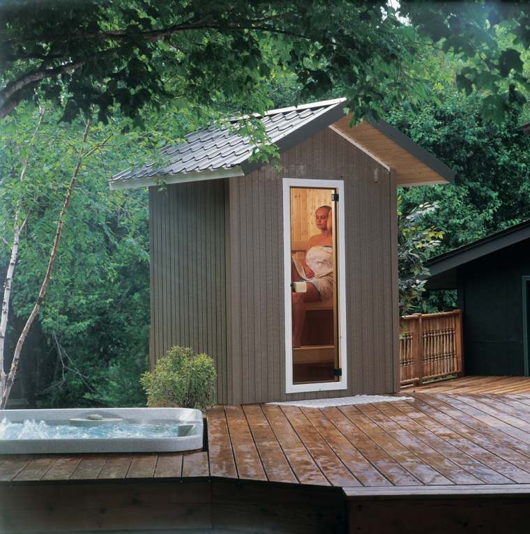 moderne design udendørs sauna