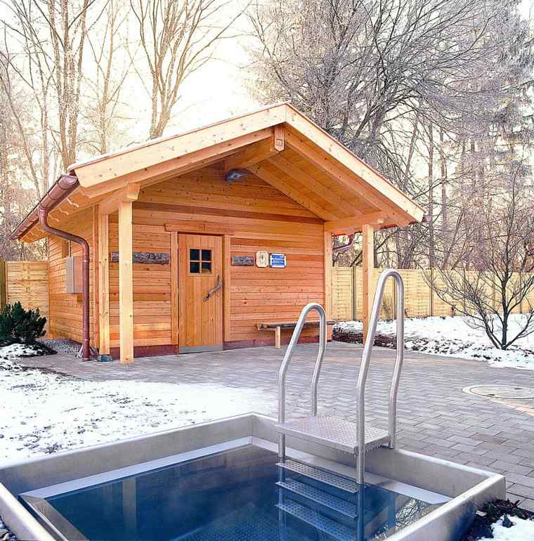 outdoor sauna jacuzzi garden