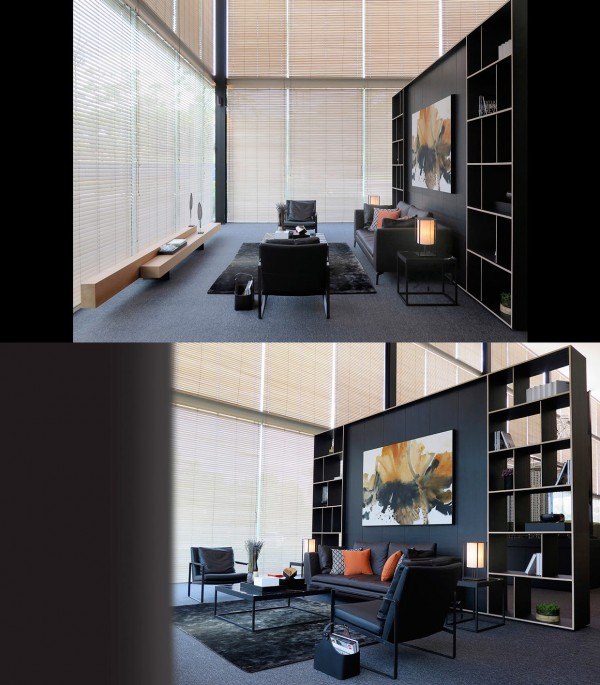 living room living room sofa black carpet floor black bookcase