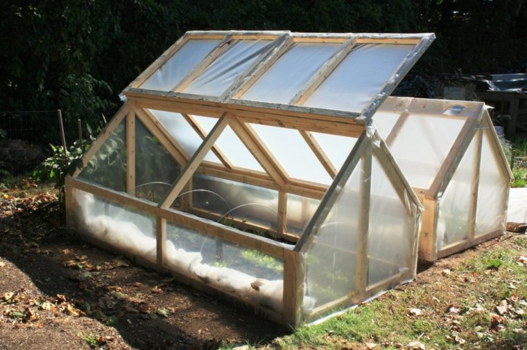 greenhouse garden plastic wood practical idea construction