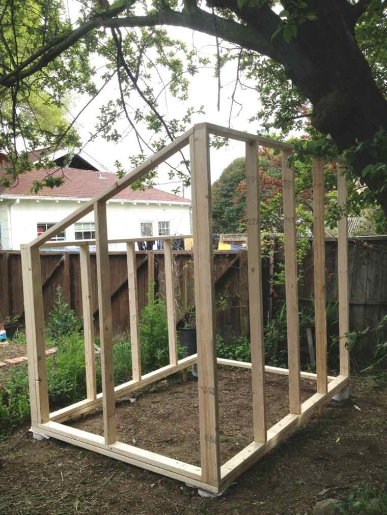 greenhouse wood construction idea garden diy