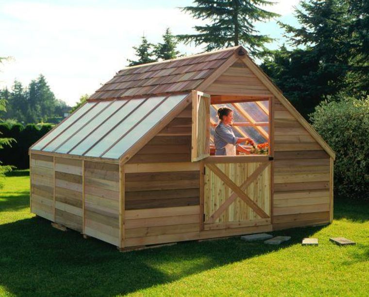 wooden greenhouse DIY idea DIY easy big greenhouse wood