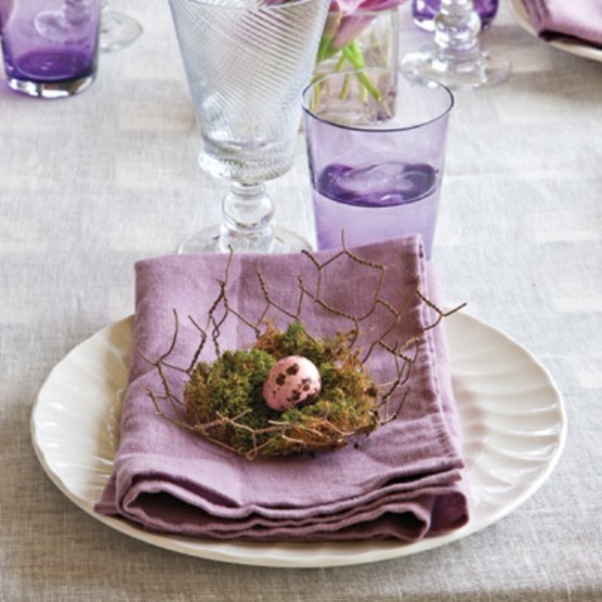 purple deco napkin