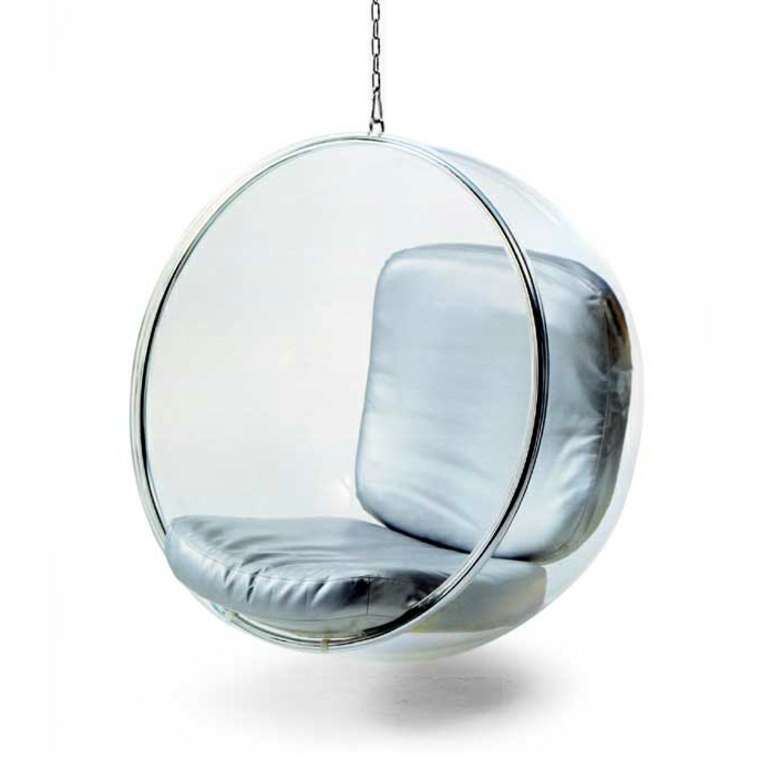 hanging chair design d'intérieur moderne salon idée aménagement bubble chair