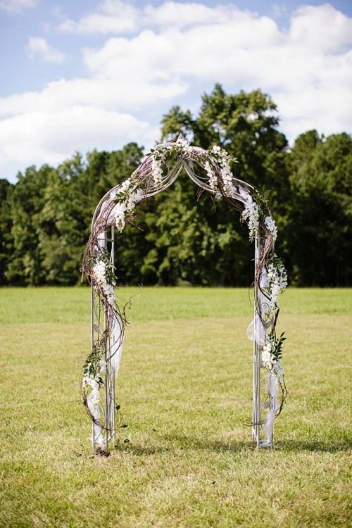 simple elegant arch wedding