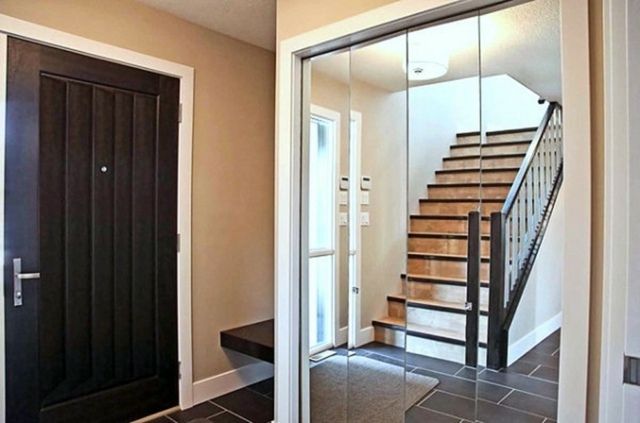 mirror door practical entrance house stairs