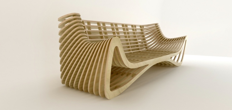 moderne træ interiør design sofa