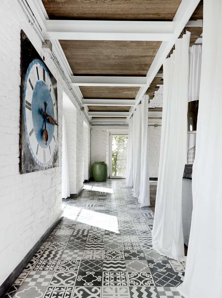 vinyl flooring imitation cement tile