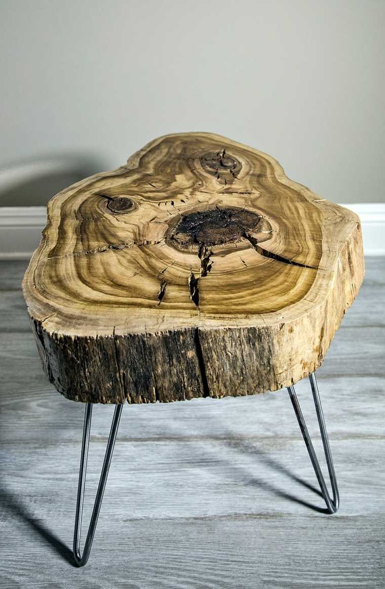 decoration tree stump metal feet