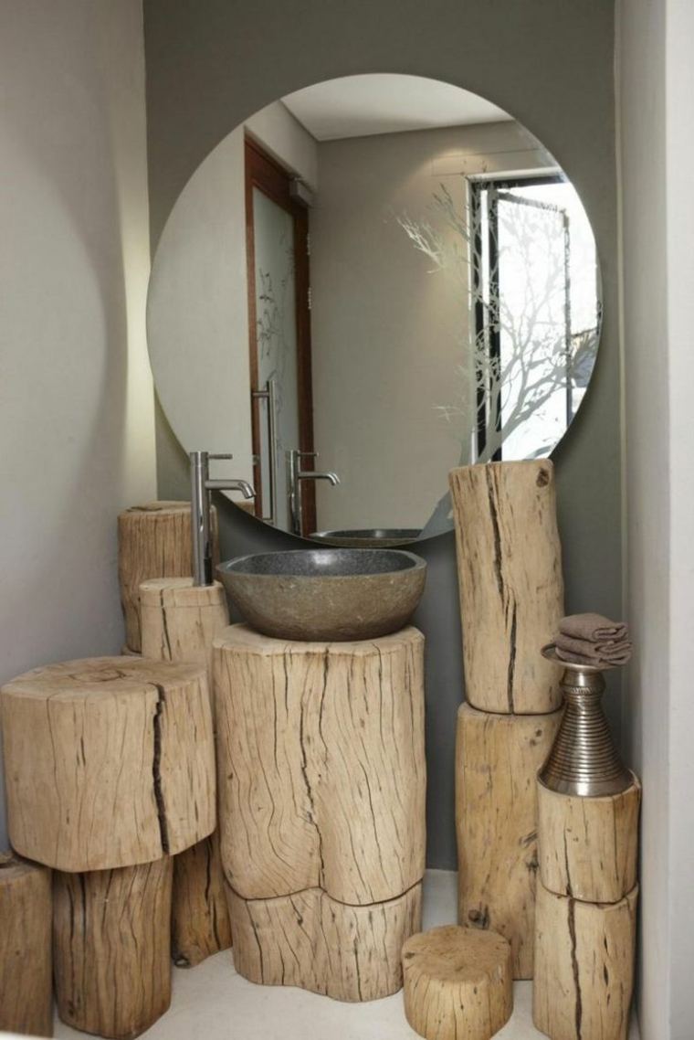 decoration stump tree bathroom