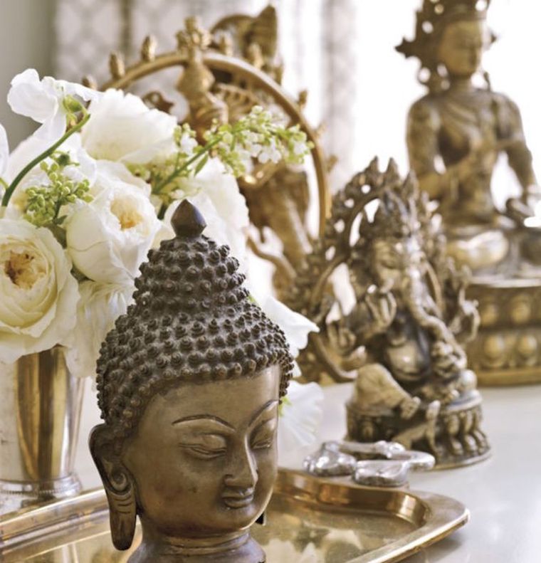 statue budha ideas accessories objects living room deco feng shui living room metal