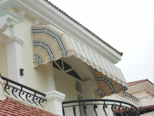 Italian classic rounded terrace awning