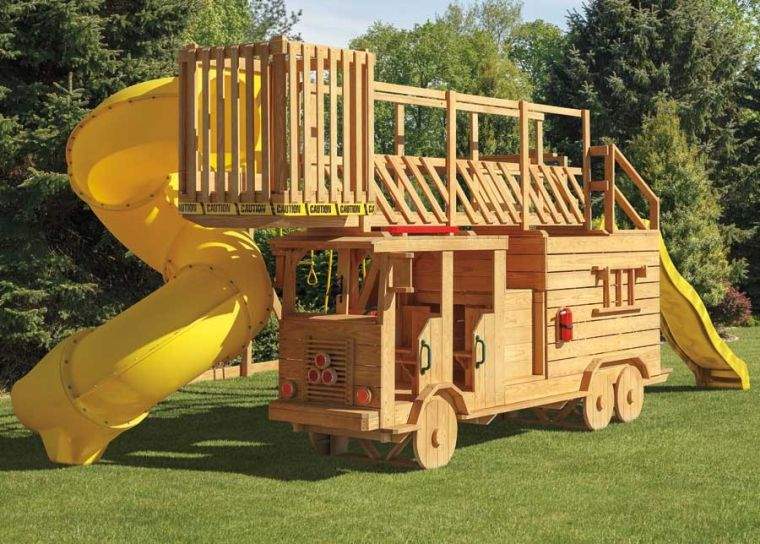 Structure-area-of-games-timber-truck-children-slide