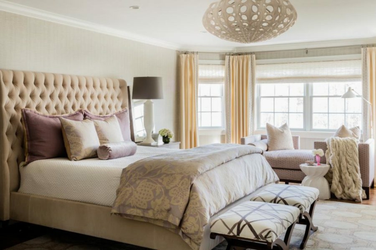 elegant neutral style bedroom design Tiffany LeBlanc