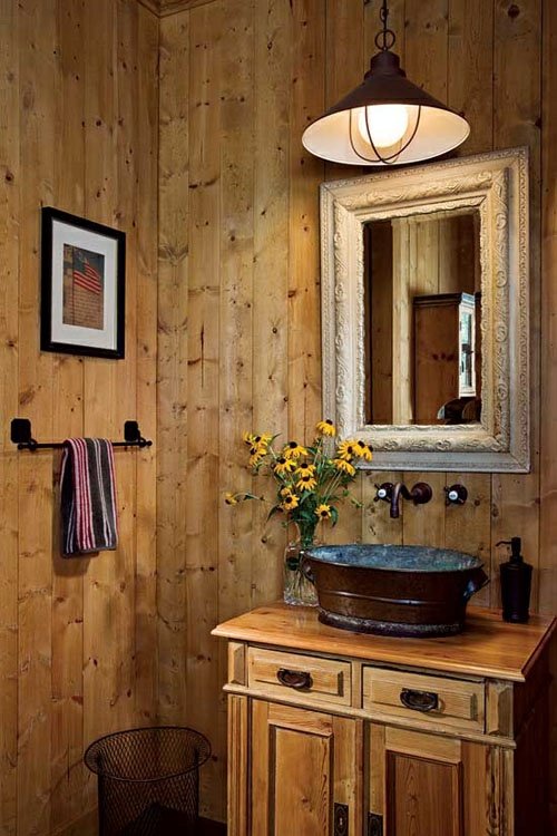 rustic style bathroom dresser wood