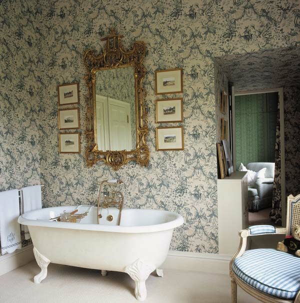 victorian style bathroom wallpaper