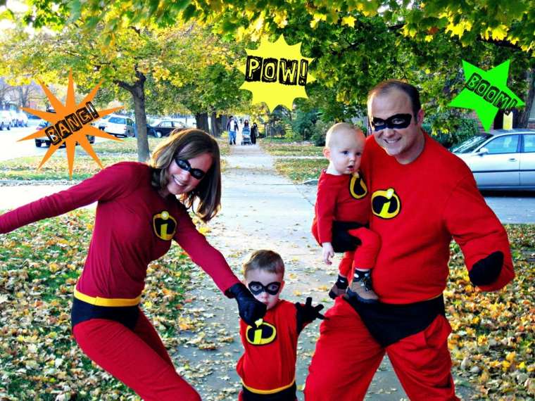 familie superhero ideen forkæle halloween familie original