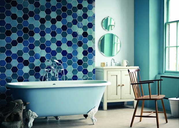 superb wall tile bathroom nest bee blue shades