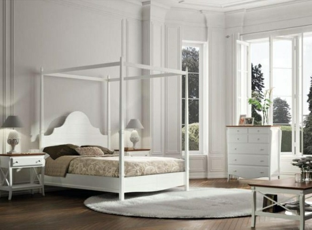 beautiful room with canopy bed