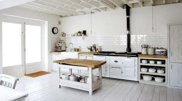 stunning white kitchen wood accents rustic look