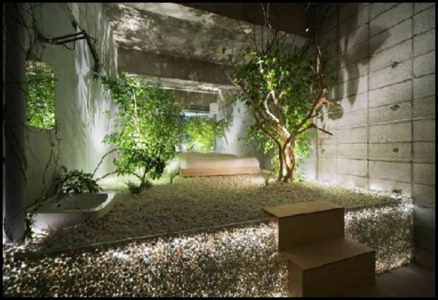 beautiful zen garden lighting design