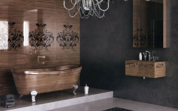 gorgeous glamorous bathroom natural materials