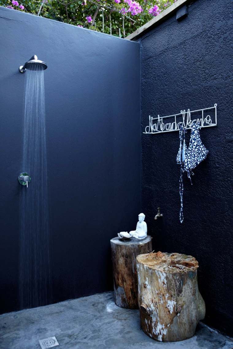 beautiful bathroom black walls