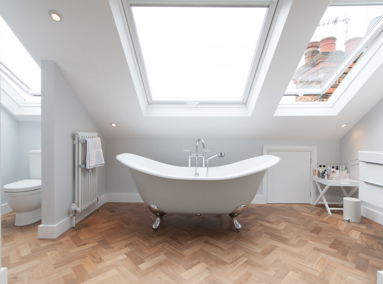 beautiful bathroom under slope