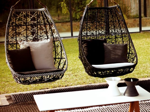 beautiful hanging chairs ideal for terrace