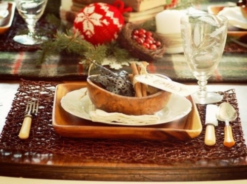 rustic Christmas table