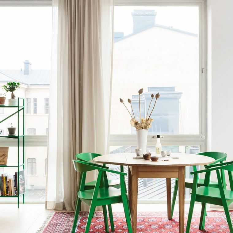 table-a-room-corner-of-meal-round-furniture-wood chair Scandinavian