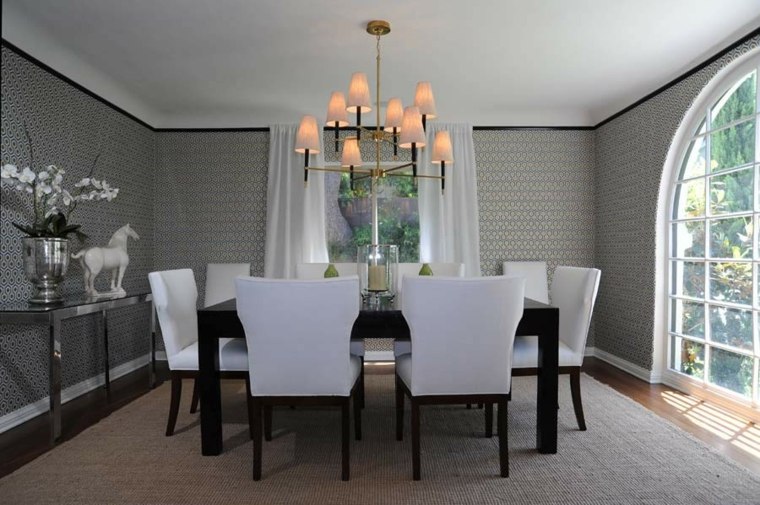 modern dining table fixture hanging wall wallpaper