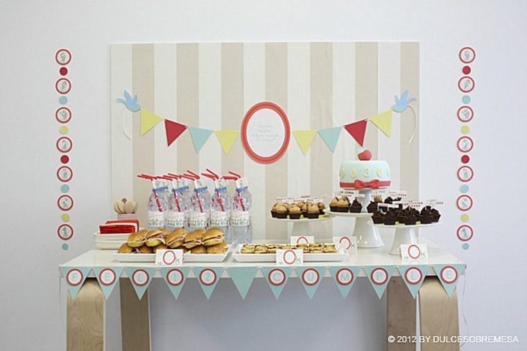 birthday deco idea cake garland paper design