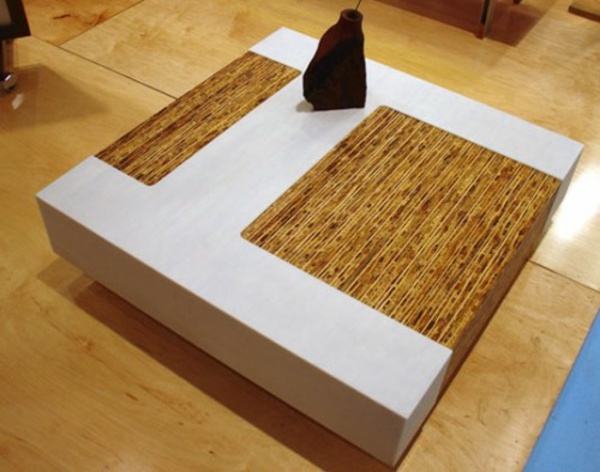 bamboo white table