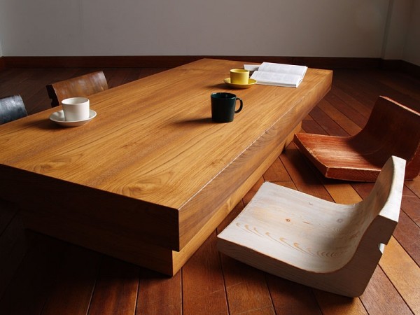 coffee table wood original chairs