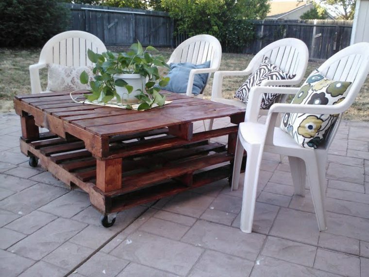 table wheels wooden pallet plant idea chair diy