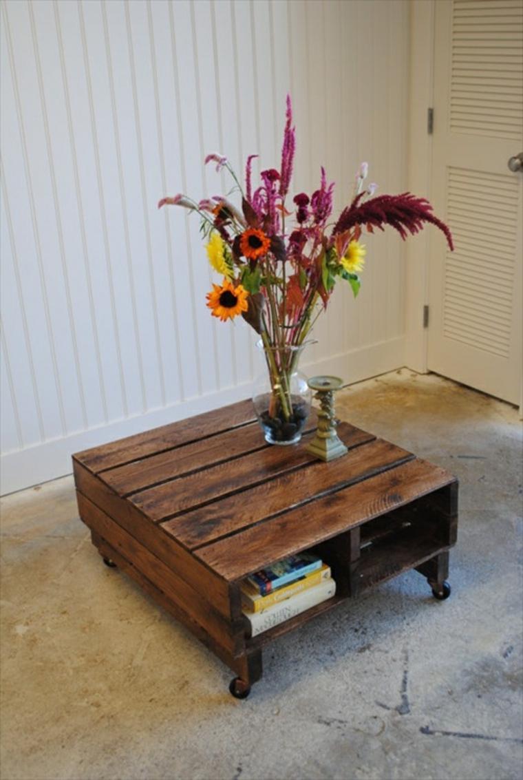 small coffee table living room idea DIY layout modern deco flowers