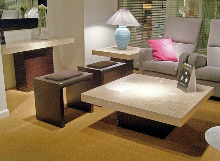 stone coffee table design idea modern living room layout